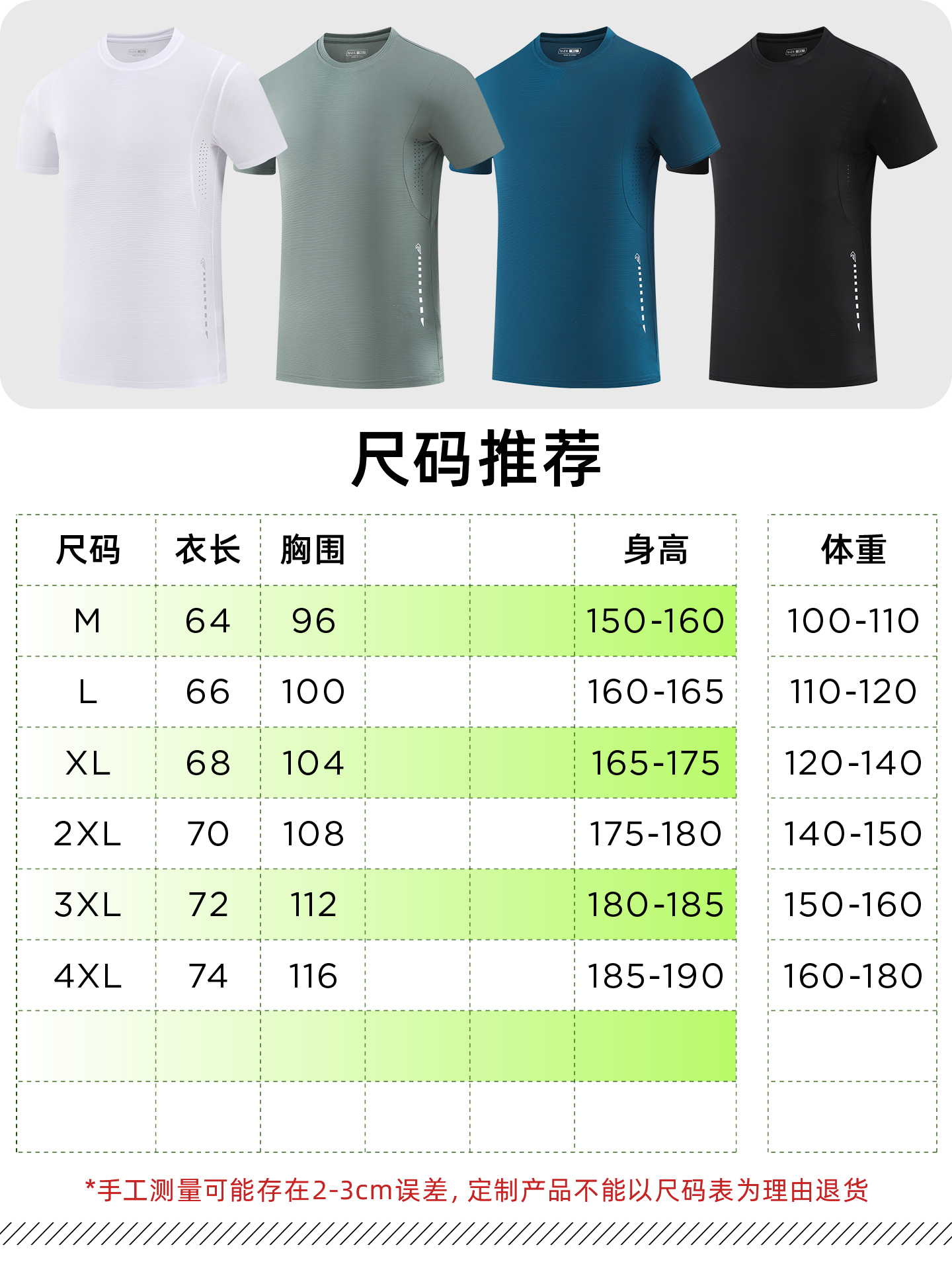 弹力[拼接]透气运动速干短袖T恤定制LOGO 详情9
