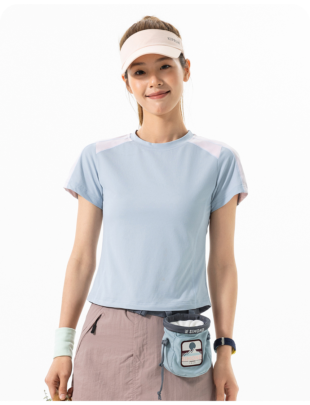 女士[氢松格]速干拼色短袖T恤定制LOGO 详情33